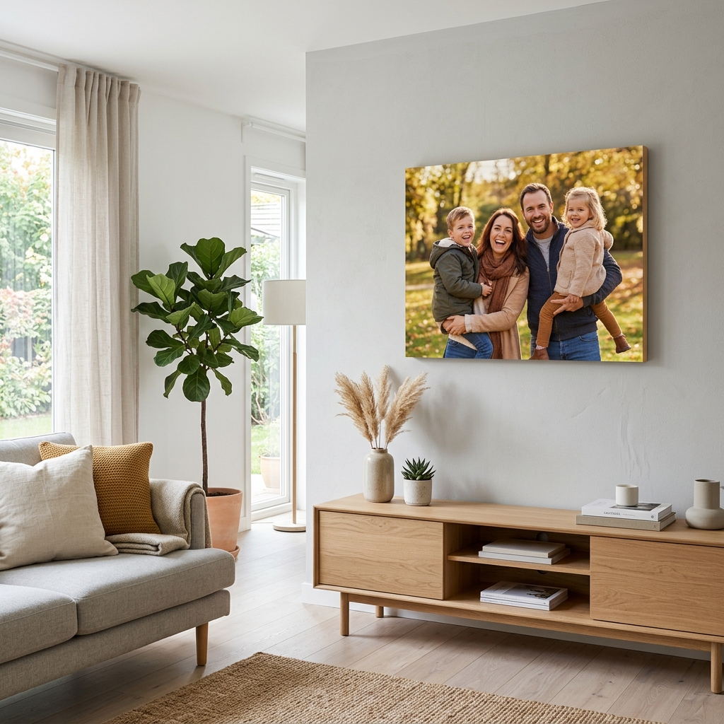 Premium MDF photo print mockup HEXA
